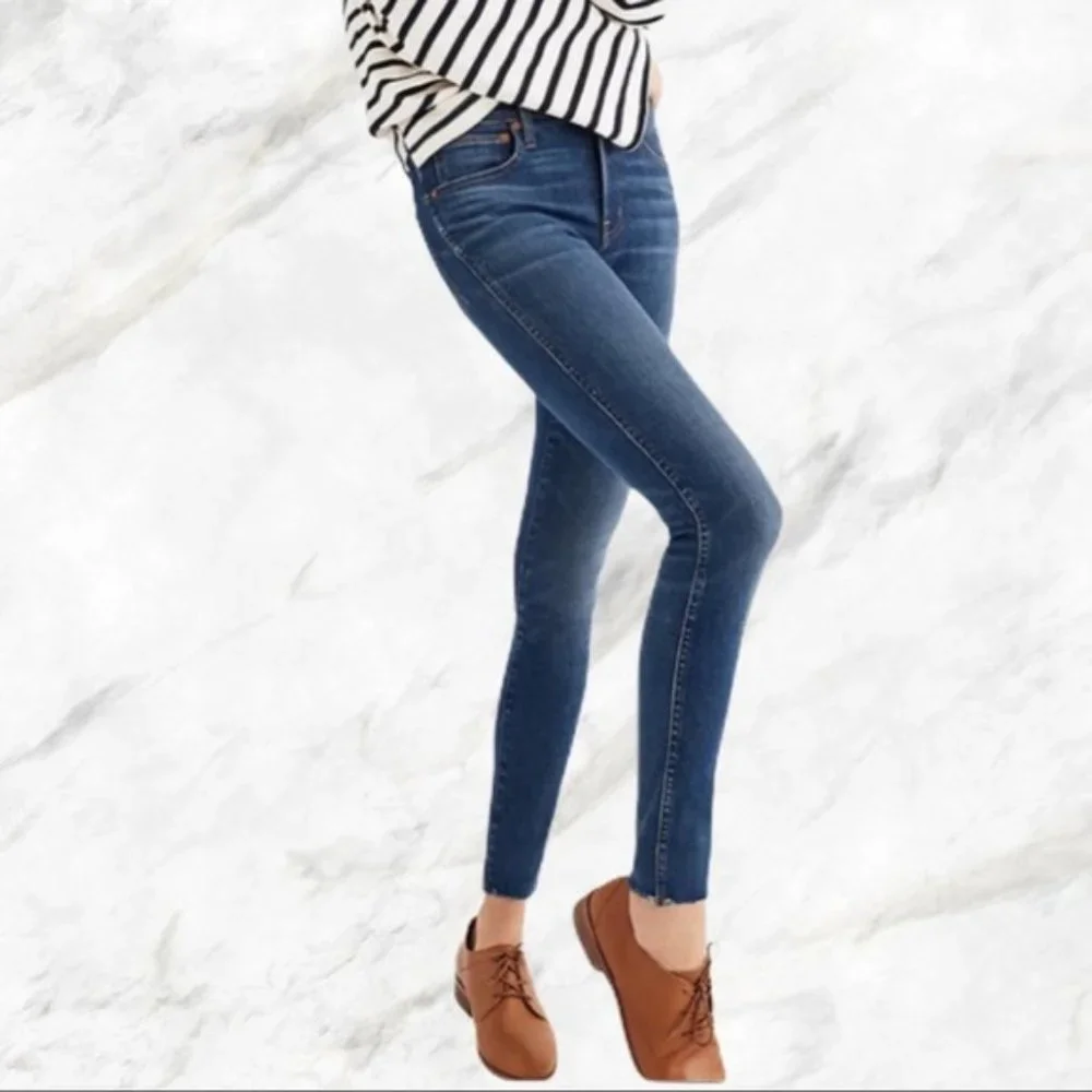 NWT Madewell 9 high rise Rise Skinny Raw hem